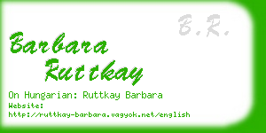 barbara ruttkay business card